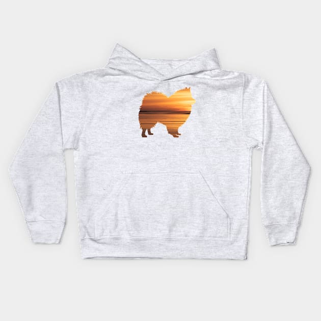 Samoyed Sunset Kids Hoodie by Rumble Dog Tees